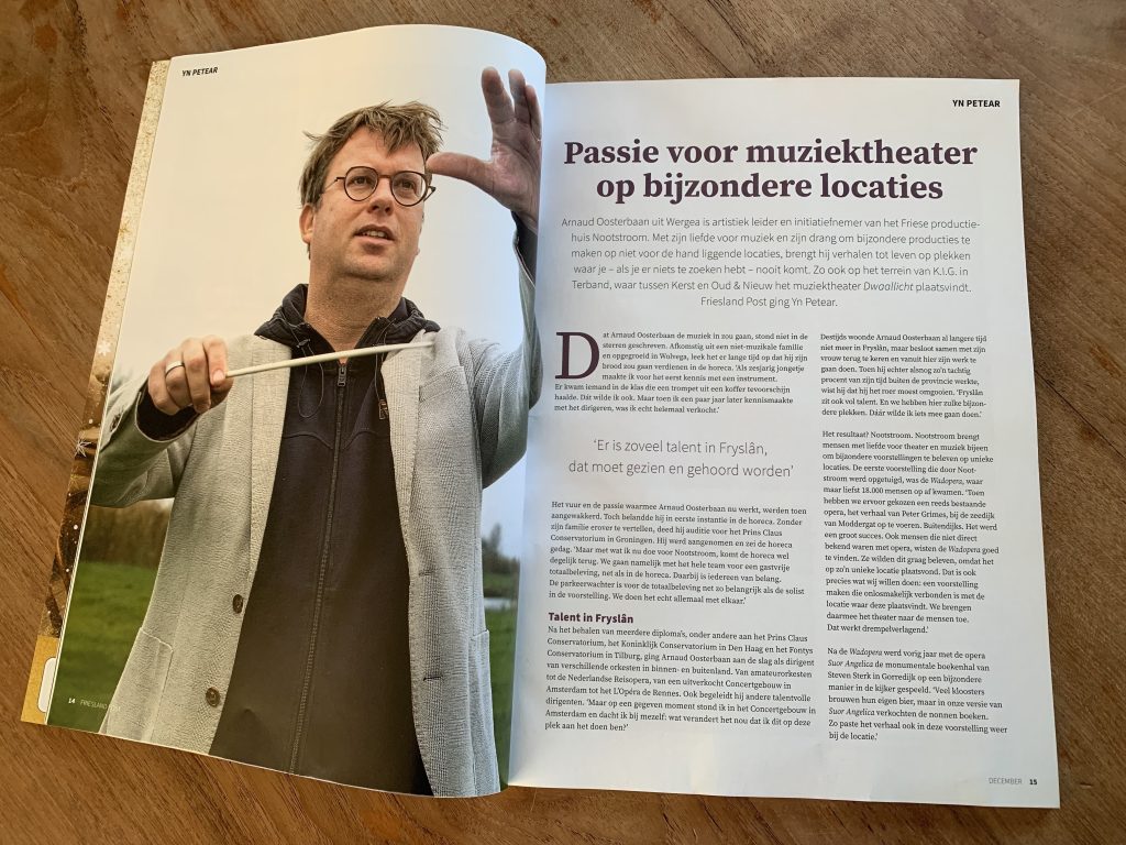 Arnaud over Nootstroom en Dwaallicht in Friesland Post